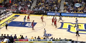 This was a great feed from Derrick Wilson, but Davante Gardner didn't convert.