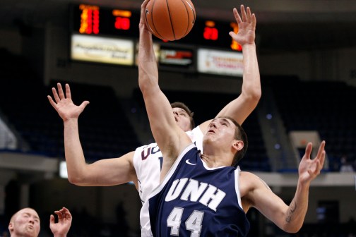 Chris Otule will face a tough opponent in UNH center Chris Pelcher (44) tonight. (USA Today)