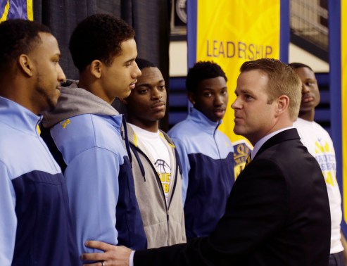 Steve Wojciechowski hasn't coached a game at Marquette, yet he's still 1-0. (AP)